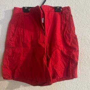 Vibrant Red Women's Cargo Shorts